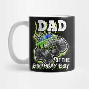 Mens Dad Of The Birthday Boy Monster Truck Birthday Novelty Mug